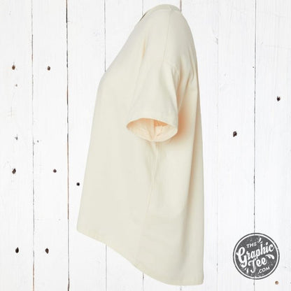 Red White and Boozy Ladies Cut Hi-low Tee