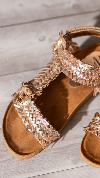 River Dance Woven Sandal in Champagne (Online Exclusive)