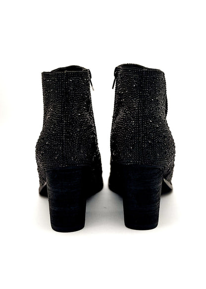 Shine Star Rhinestone Bootie in Black (Online Exclusive)