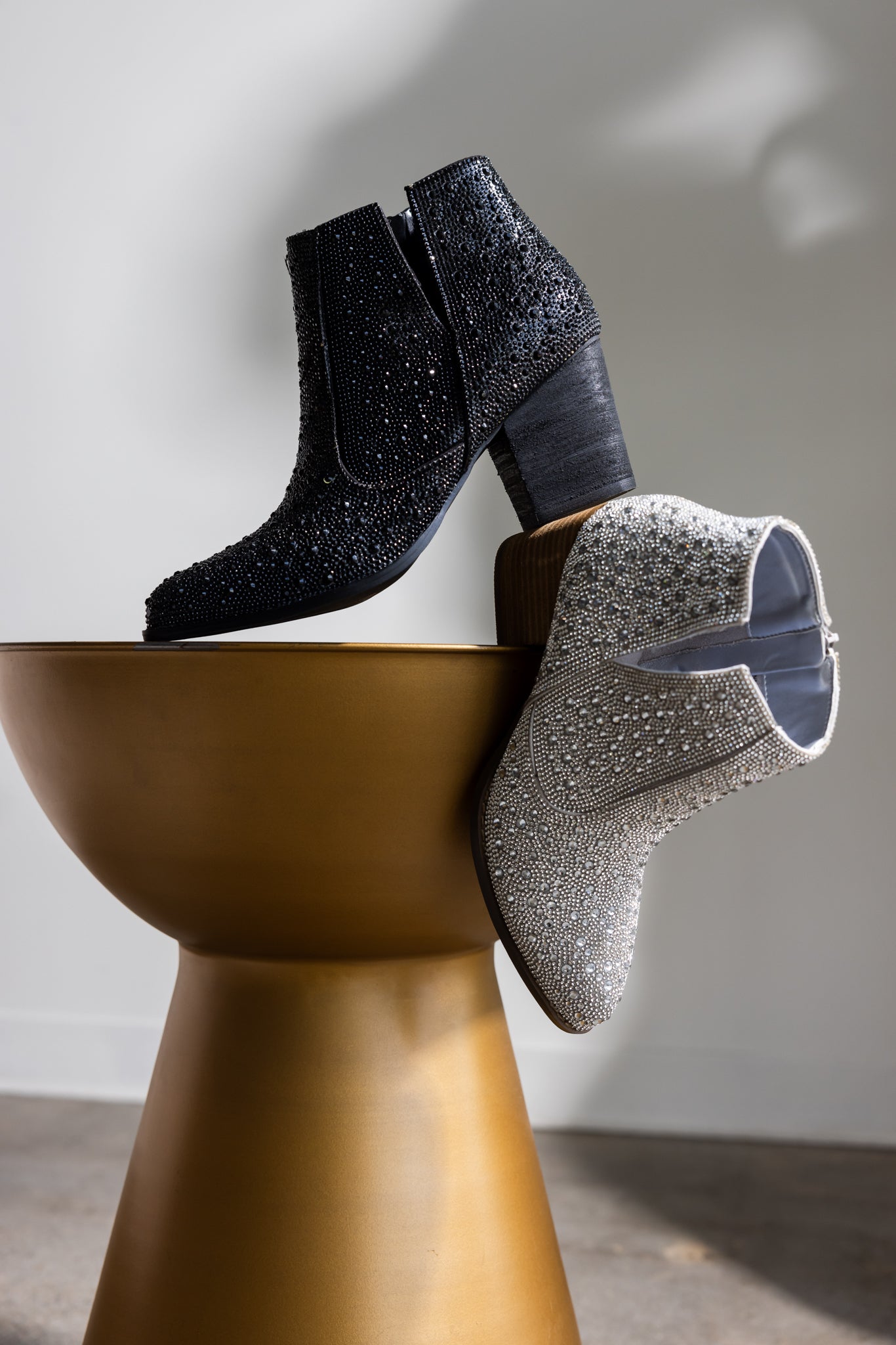 Shine Star Rhinestone Bootie in Silver (Online Exclusive)