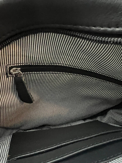 Small Canteen Bag - Black and Turquoise Metallic