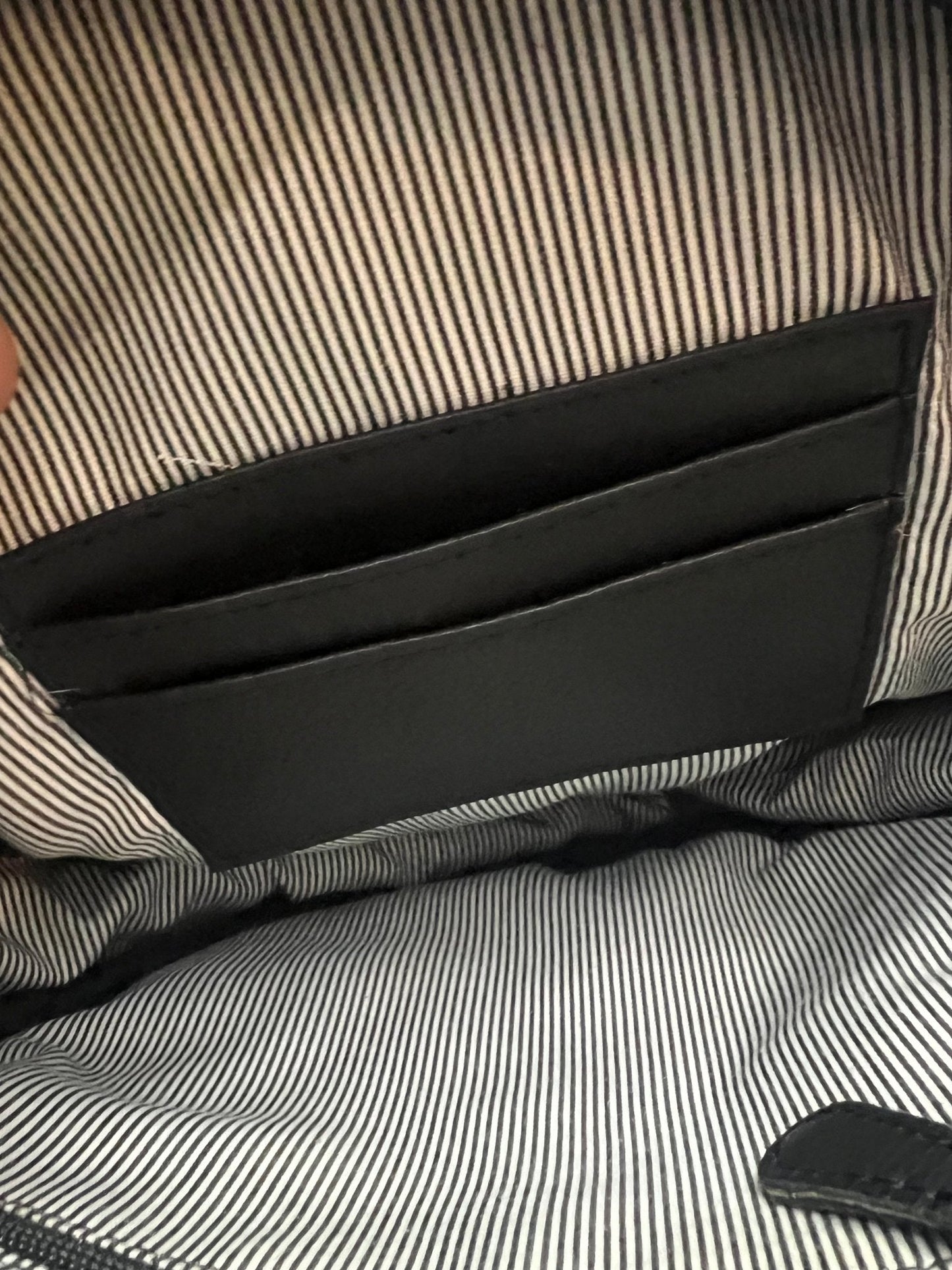 Small Canteen Bag - Black and Turquoise Metallic