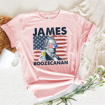 James Boozecanan 4th of July Shirt – Funny Presidential Drinking Tee
