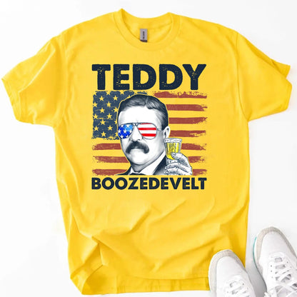 Teddy Boozedevelt 4th of July Shirt – Roosevelt Party Drinking Tee