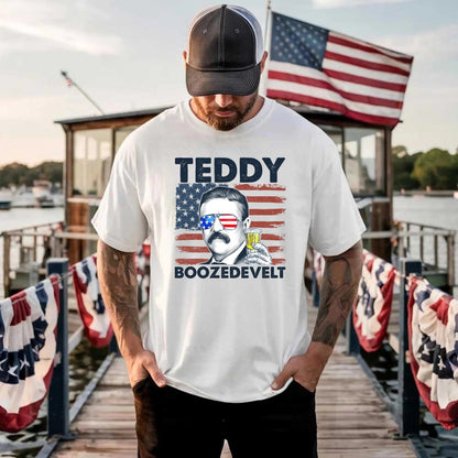 Teddy Boozedevelt 4th of July Shirt – Roosevelt Party Drinking Tee