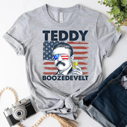 Teddy Boozedevelt 4th of July Shirt – Roosevelt Party Drinking Tee