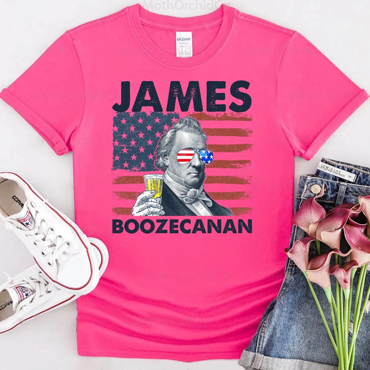 James Boozecanan 4th of July Shirt – Funny Presidential Drinking Tee