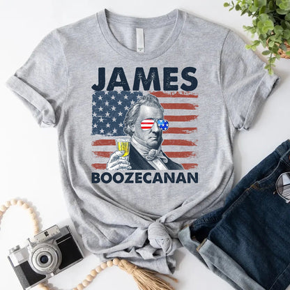 James Boozecanan 4th of July Shirt – Funny Presidential Drinking Tee