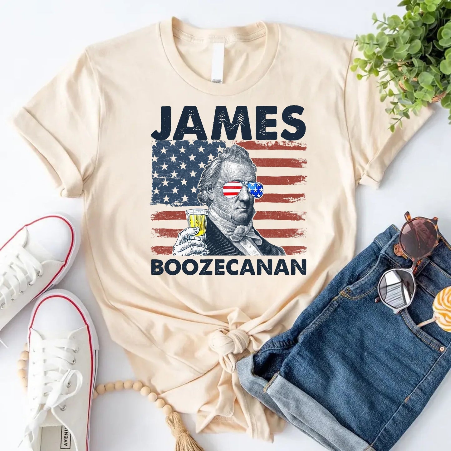 James Boozecanan 4th of July Shirt – Funny Presidential Drinking Tee