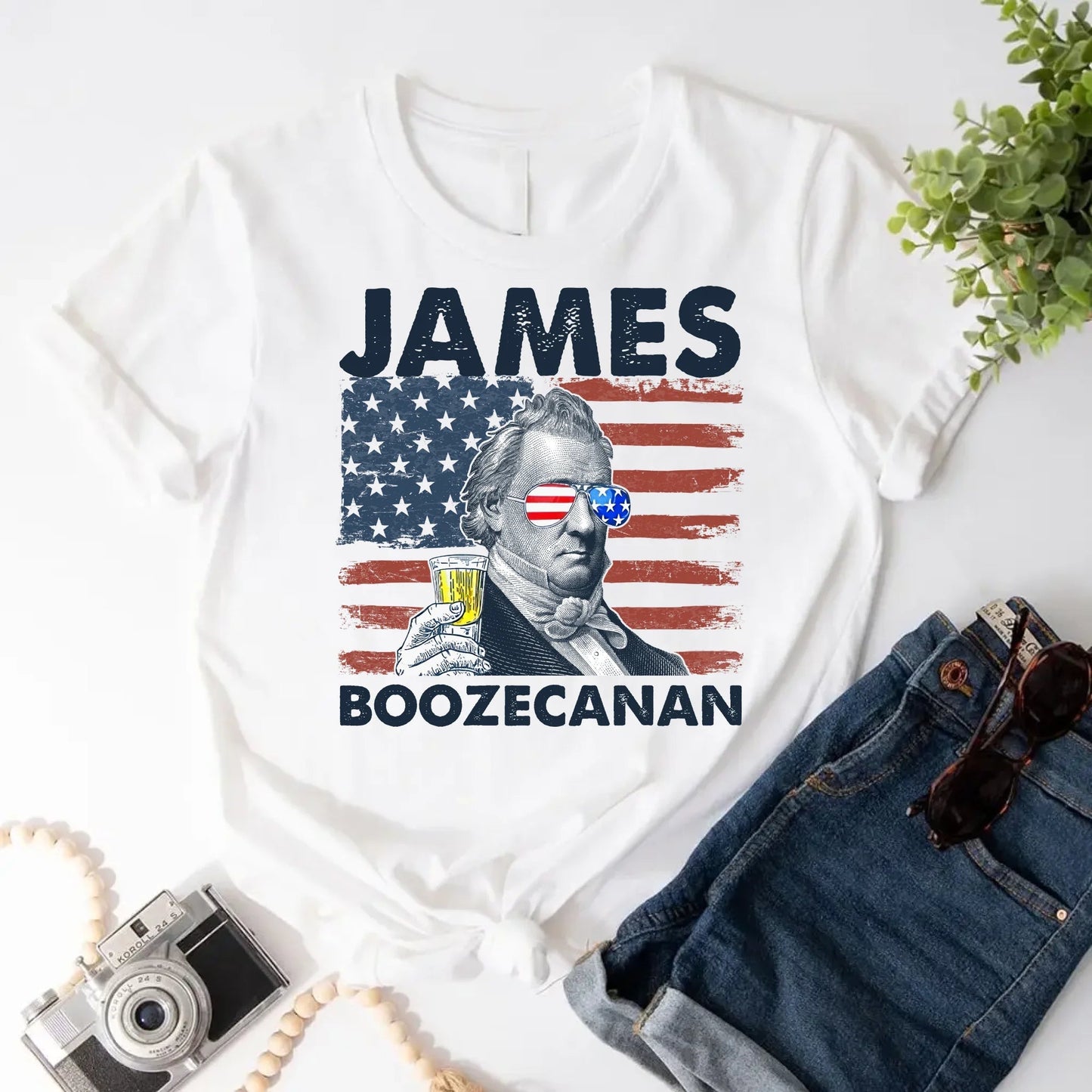 James Boozecanan 4th of July Shirt – Funny Presidential Drinking Tee