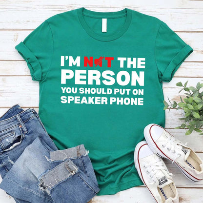 Speaker Phone Unisex T-Shirt – Funny Talk Loud Tee