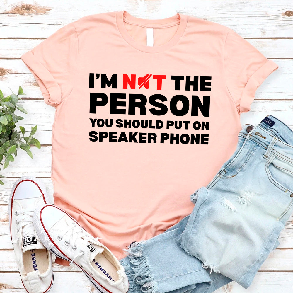 Speaker Phone Unisex T-Shirt – Funny Talk Loud Tee