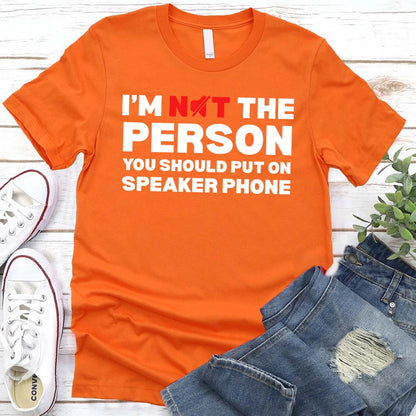 Speaker Phone Unisex T-Shirt – Funny Talk Loud Tee