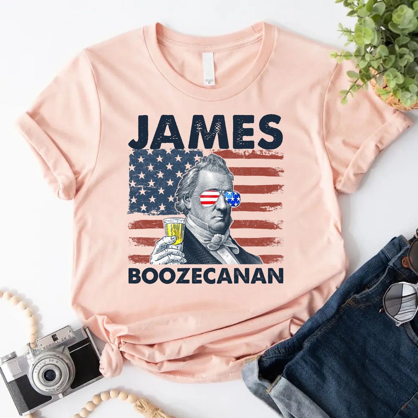 James Boozecanan 4th of July Shirt – Funny Presidential Drinking Tee
