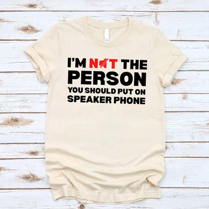 Speaker Phone Unisex T-Shirt – Funny Talk Loud Tee