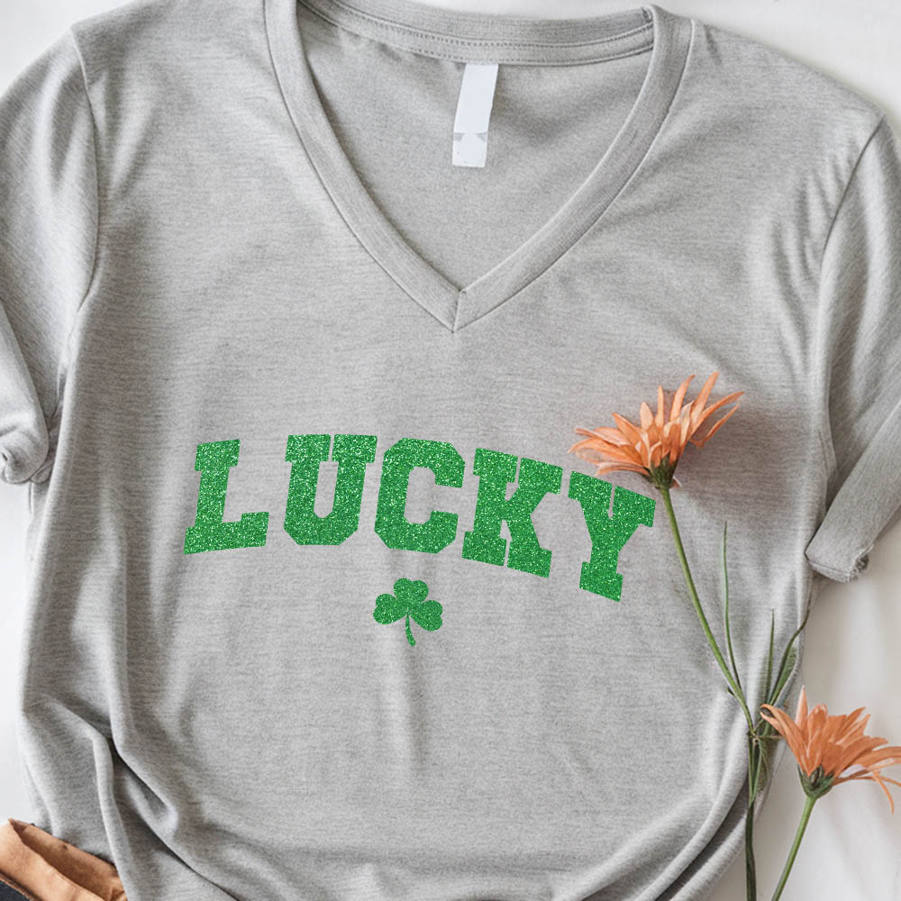 St Patricks Day Cute Lucky Clover Top