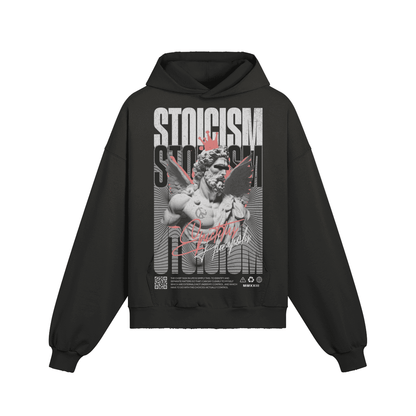 Men's Hoodie - Sun Faded Ripped Pocket Design