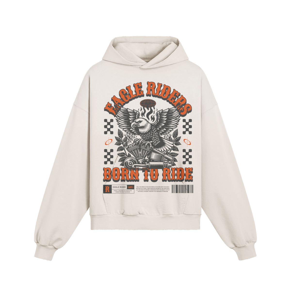 Men's Hoodie - Sun Faded Ripped Pocket Hoodie for Trendy Casual Style