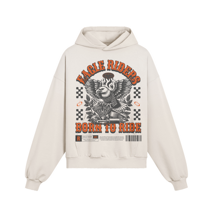 Men's Hoodie - Sun Faded Ripped Pocket Hoodie for Trendy Casual Style