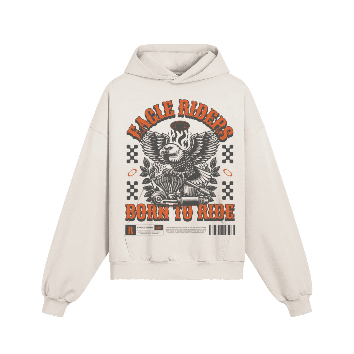 Men's Hoodie - Sun Faded Ripped Pocket Hoodie for Trendy Casual Style