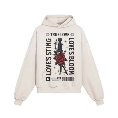 Men's Hoodie - Sun Faded Ripped Pocket Design