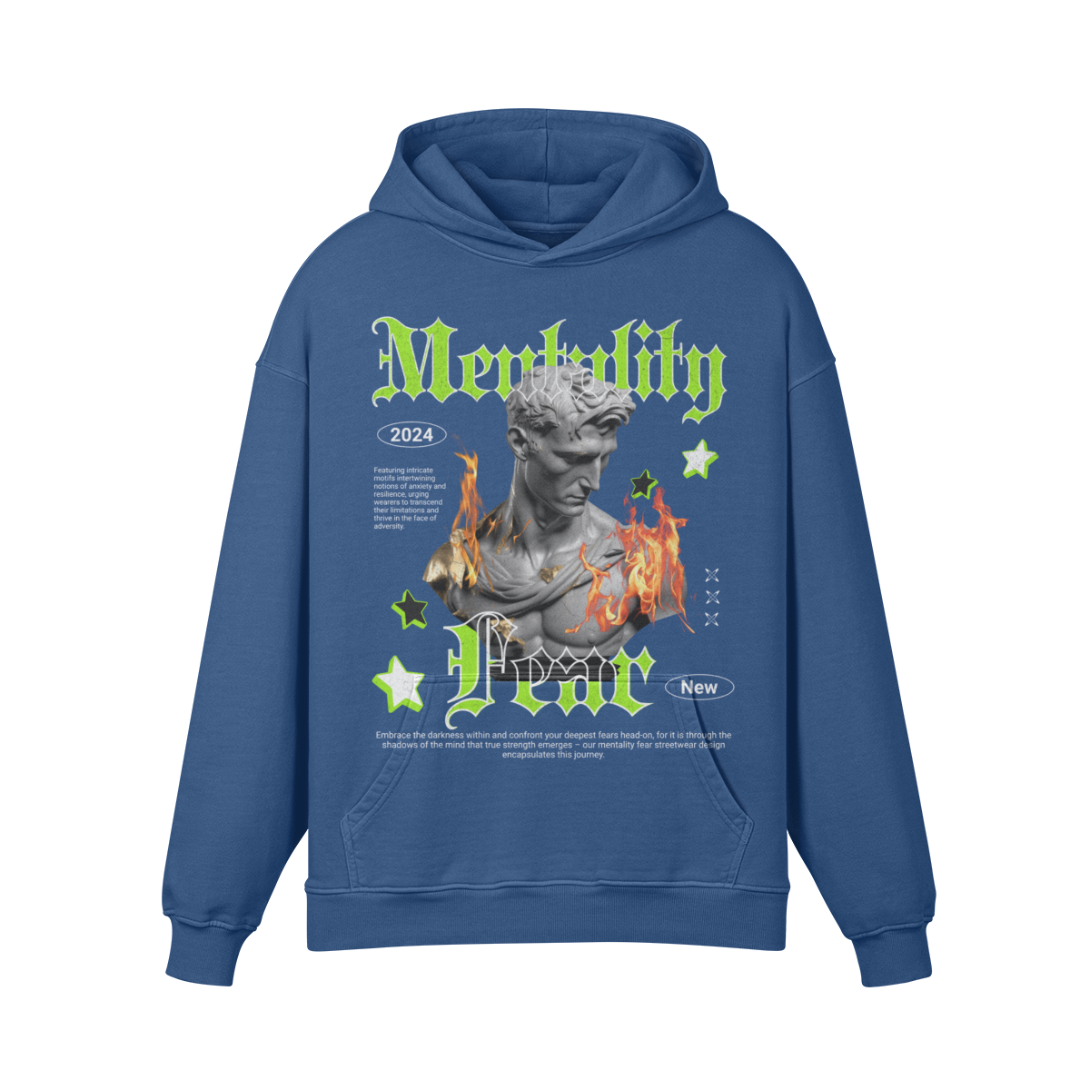 Men's Hoodie - Super Heavyweight Oversized Retro Design