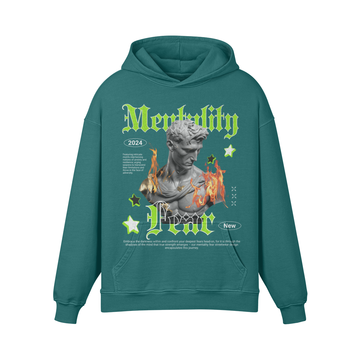 Men's Hoodie - Super Heavyweight Oversized Retro Design