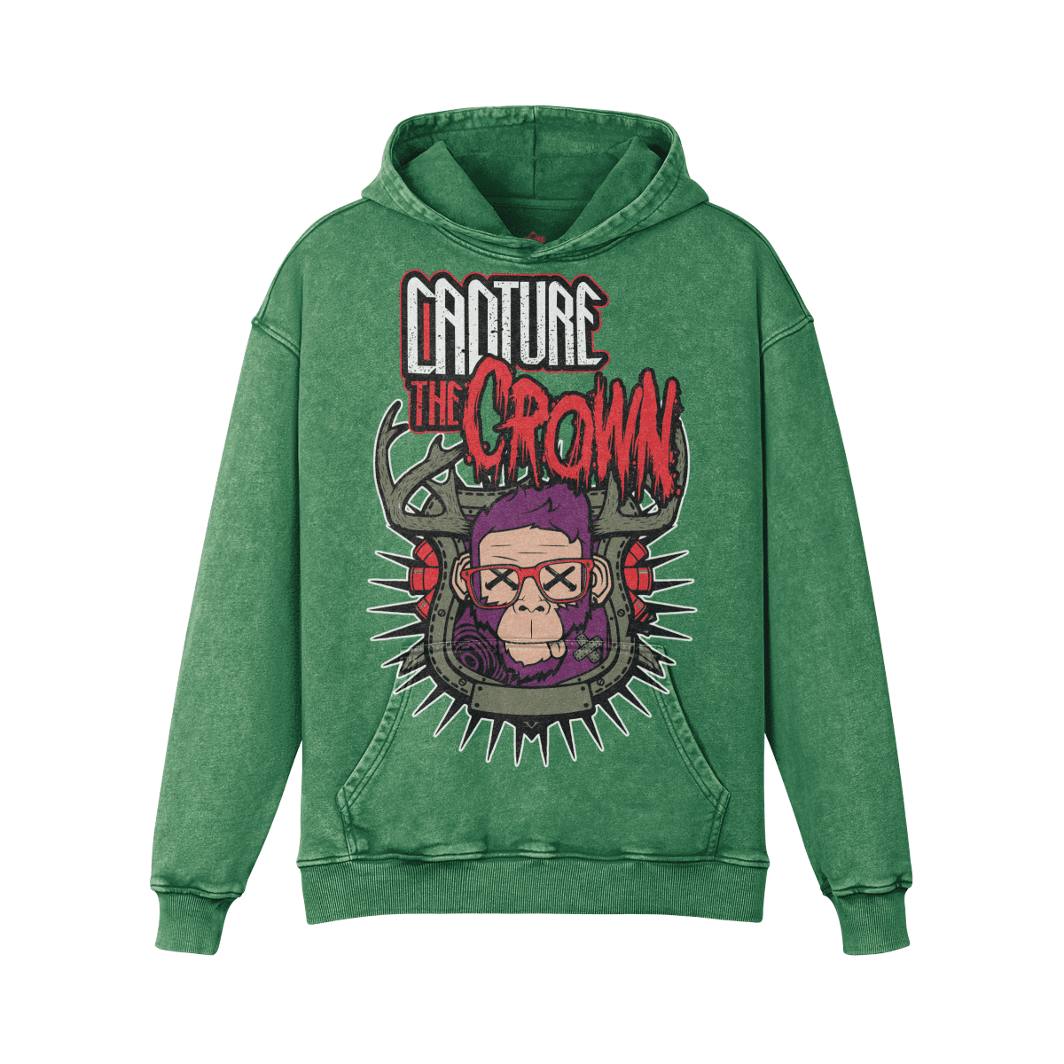 Men's Hoodie Super Heavyweight Oversized Faded Design