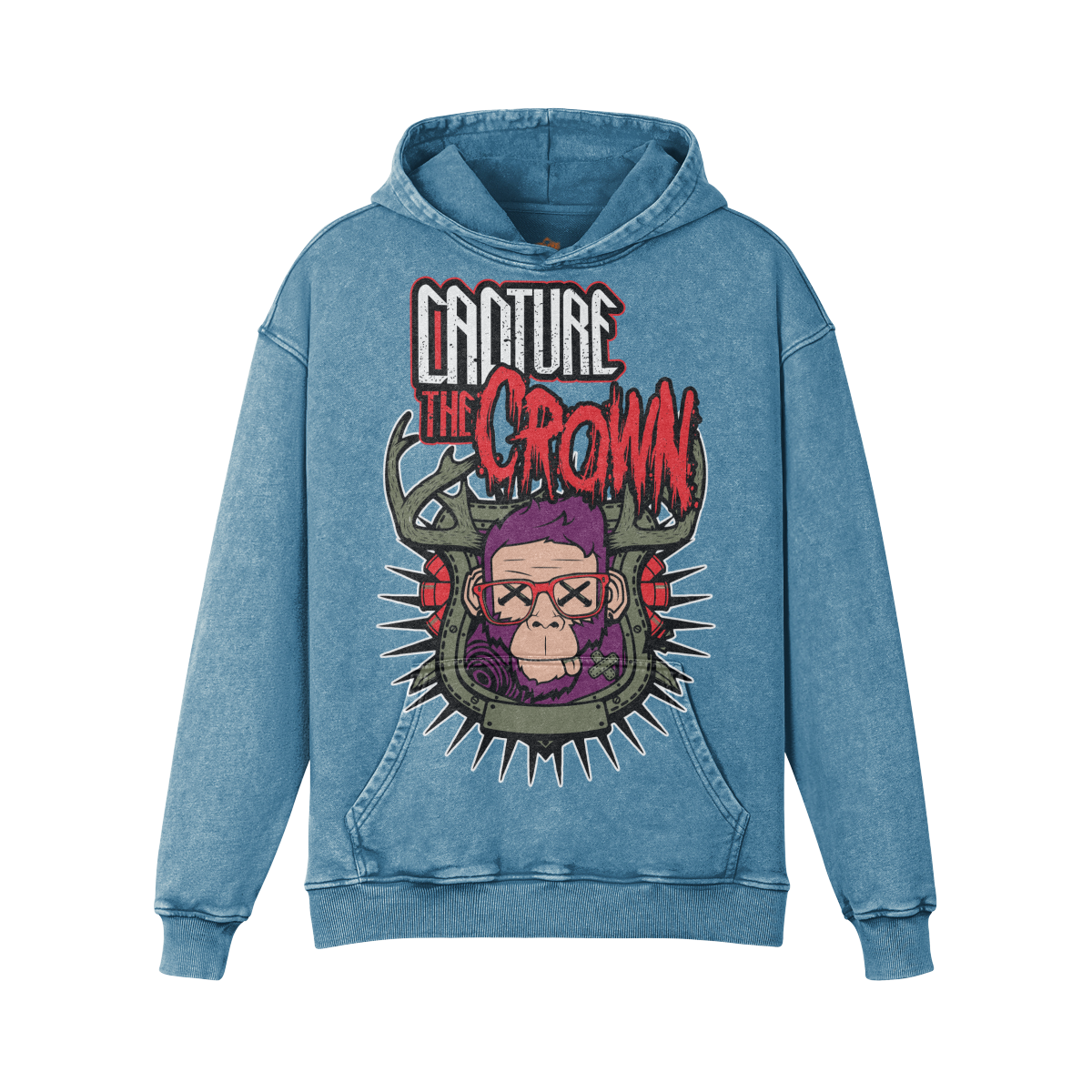 Men's Hoodie Super Heavyweight Oversized Faded Design