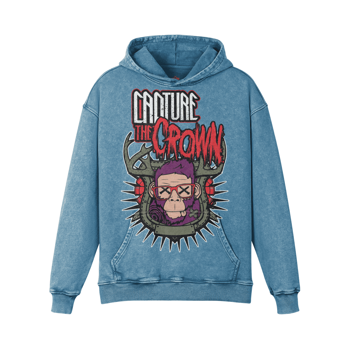 Men's Hoodie Super Heavyweight Oversized Faded Design