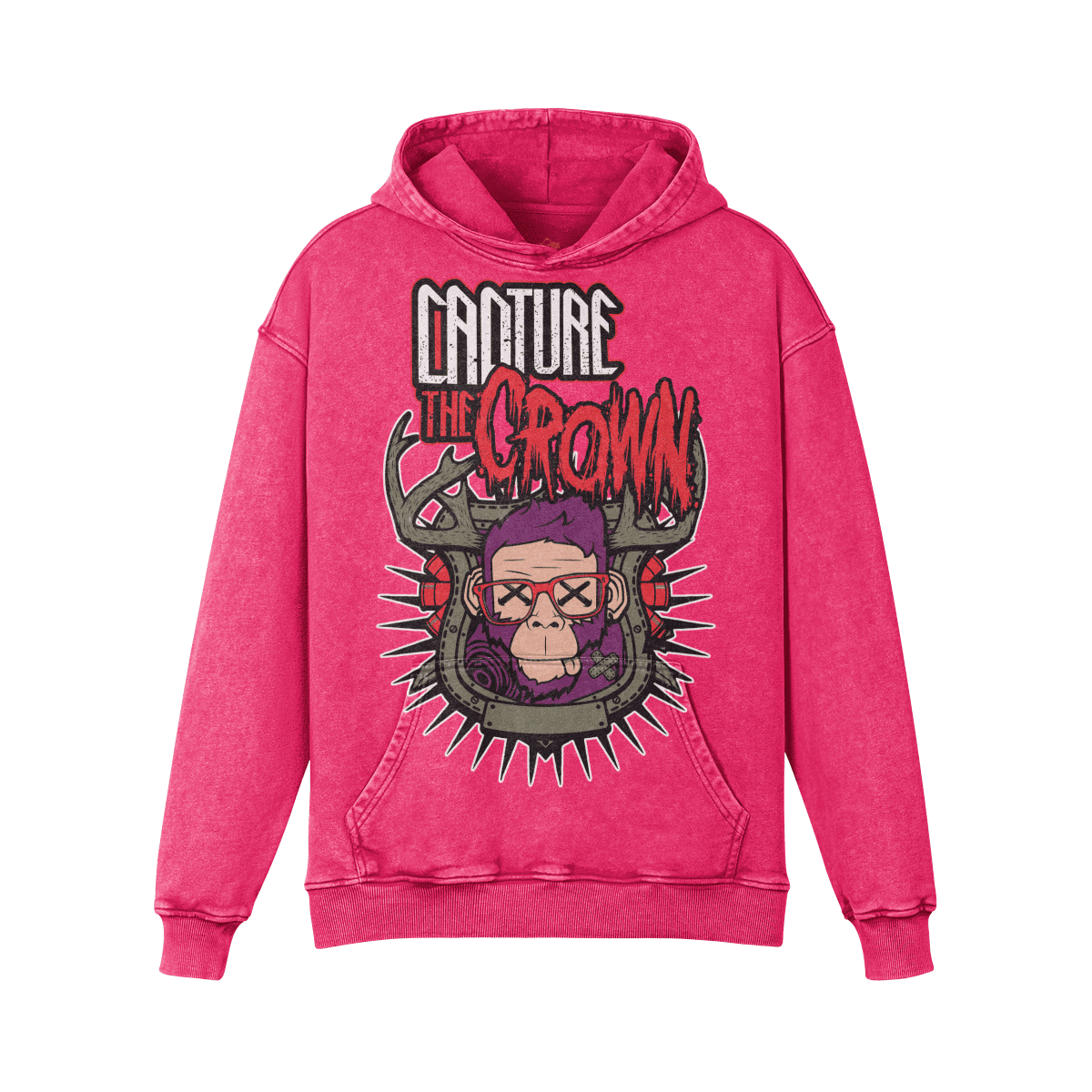 Men's Hoodie Super Heavyweight Oversized Faded Design