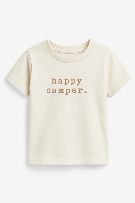 Happy Camper Clay Organic Cotton Short Sleeve Toddler T-Shirt