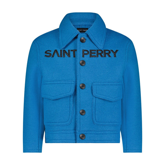 The Blue Love Boxy jacket Aaria Tees