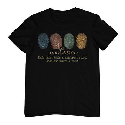 Autism Awareness “Every Print Makes a Mark” Tee