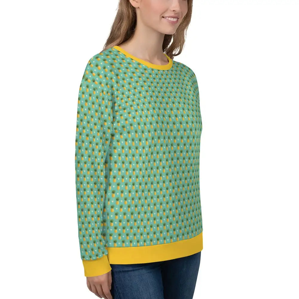 Women's Tropical Pineapple Print Sweatshirt - Aaria Tees Aaria Tees