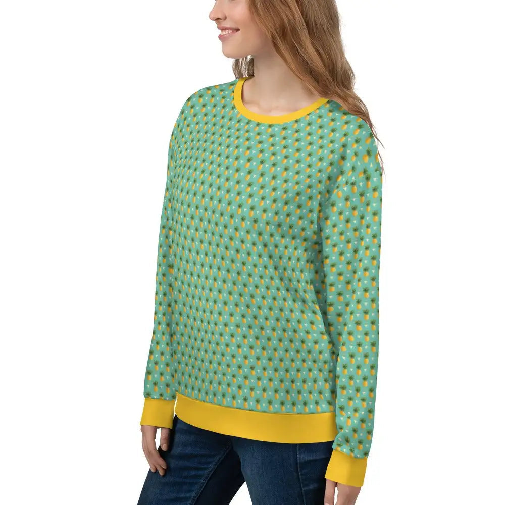 Women's Tropical Pineapple Print Sweatshirt - Aaria Tees Aaria Tees
