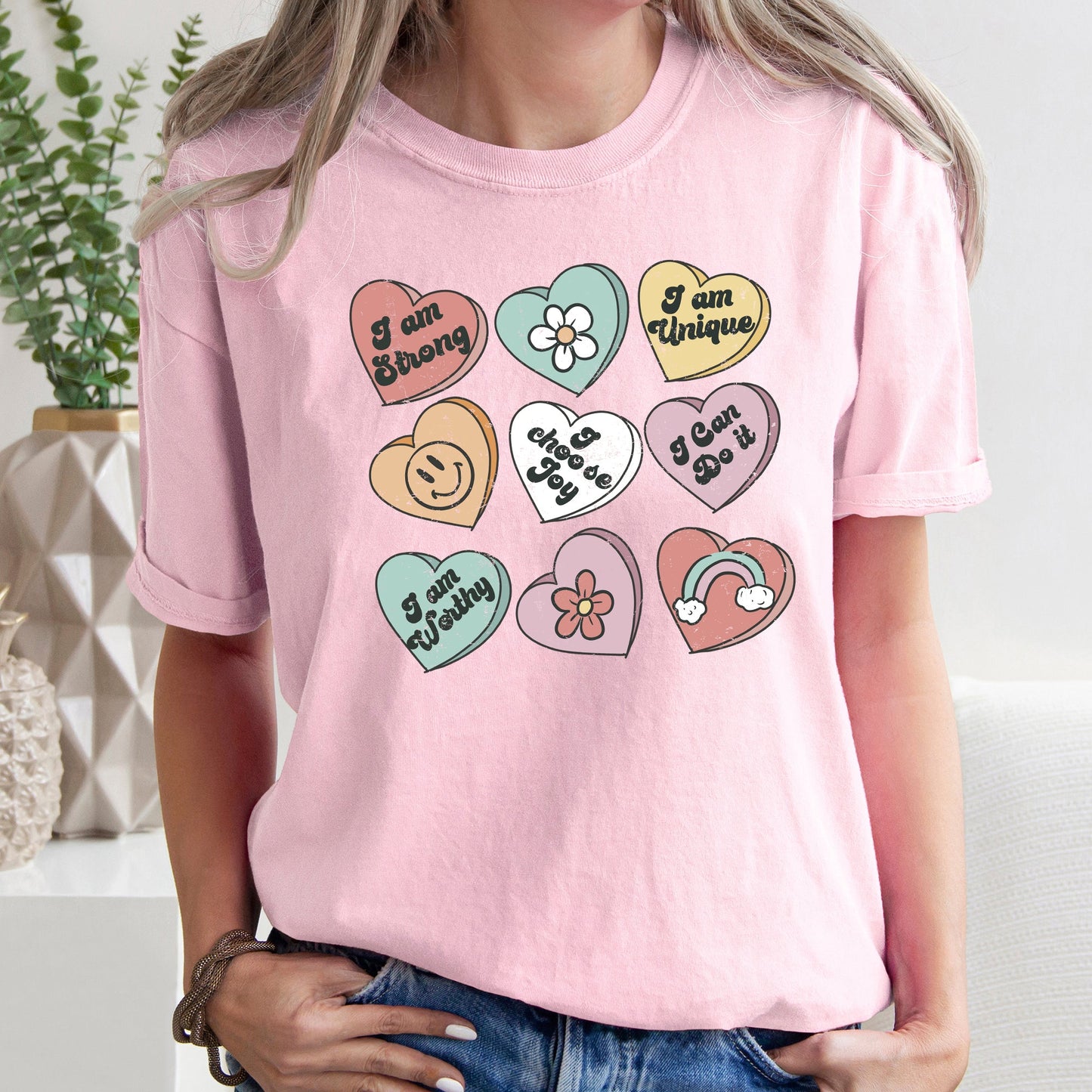 Valentine's Sweet Hearts, Candy, Comfort Colors Tshirt, Valentine's Day