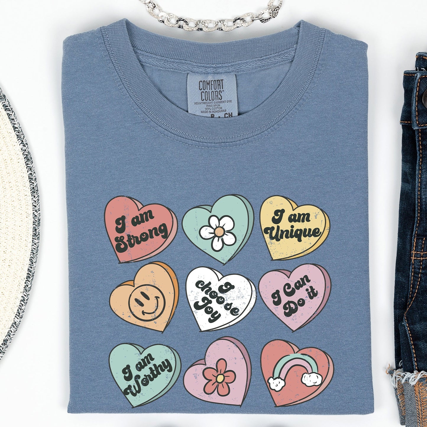 Valentine's Sweet Hearts, Candy, Comfort Colors Tshirt, Valentine's Day
