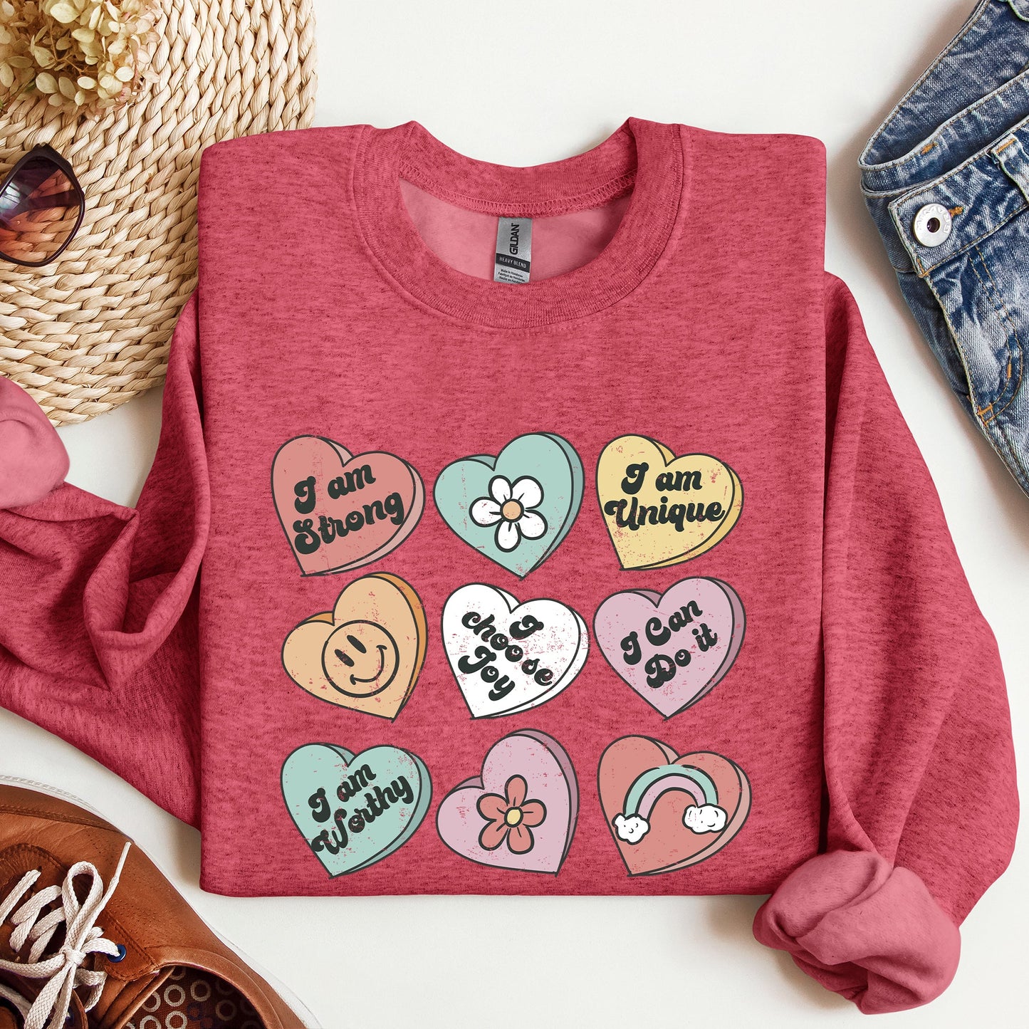 Valentine's Sweet Hearts, Candy, Sweatshirt, Valentine's Day