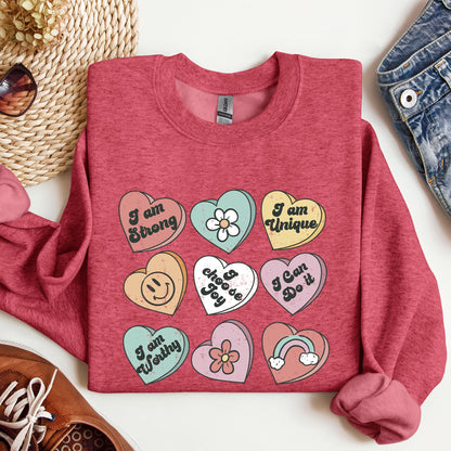 Valentine's Sweet Hearts, Candy, Sweatshirt, Valentine's Day