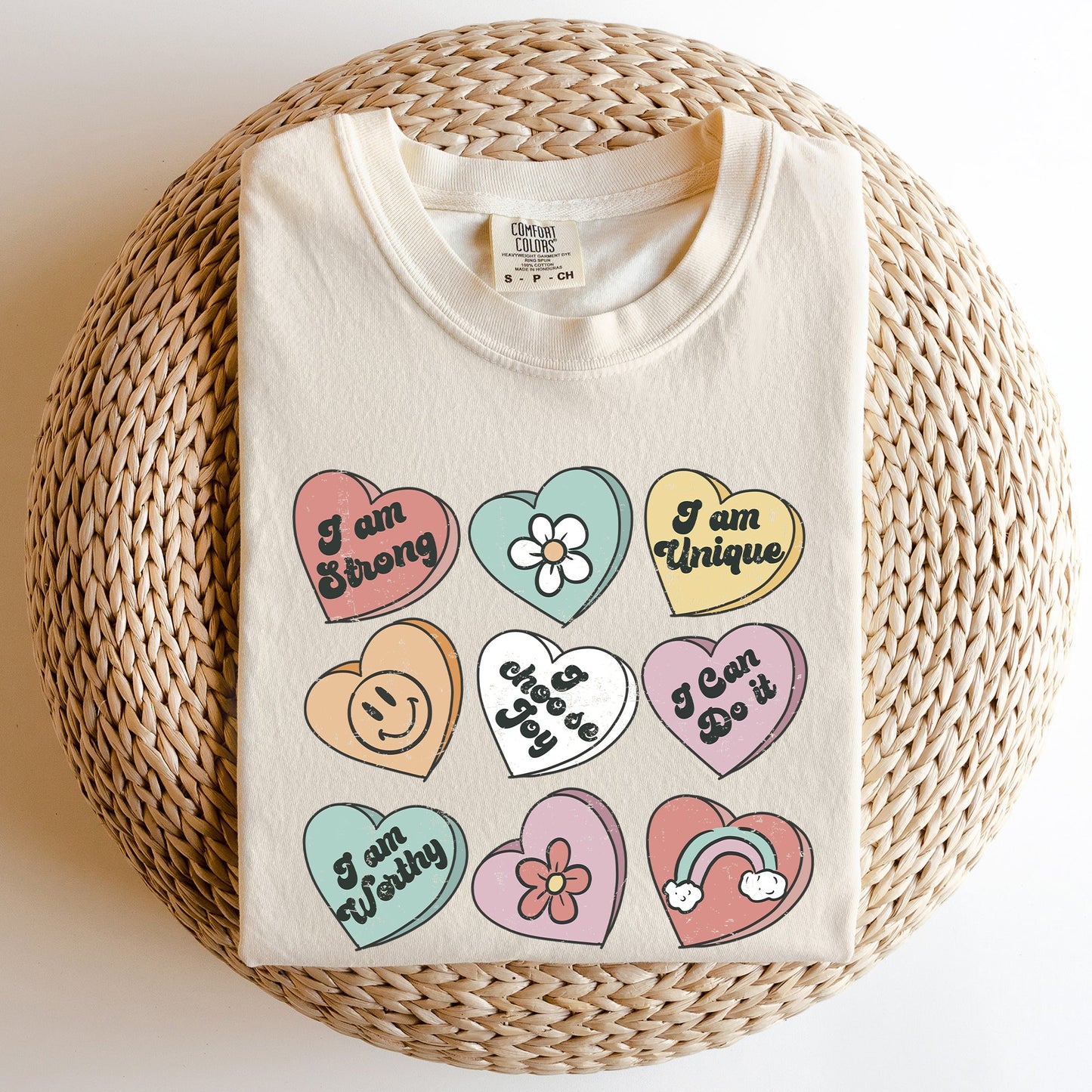 Valentine's Sweet Hearts, Candy, Comfort Colors Tshirt, Valentine's Day