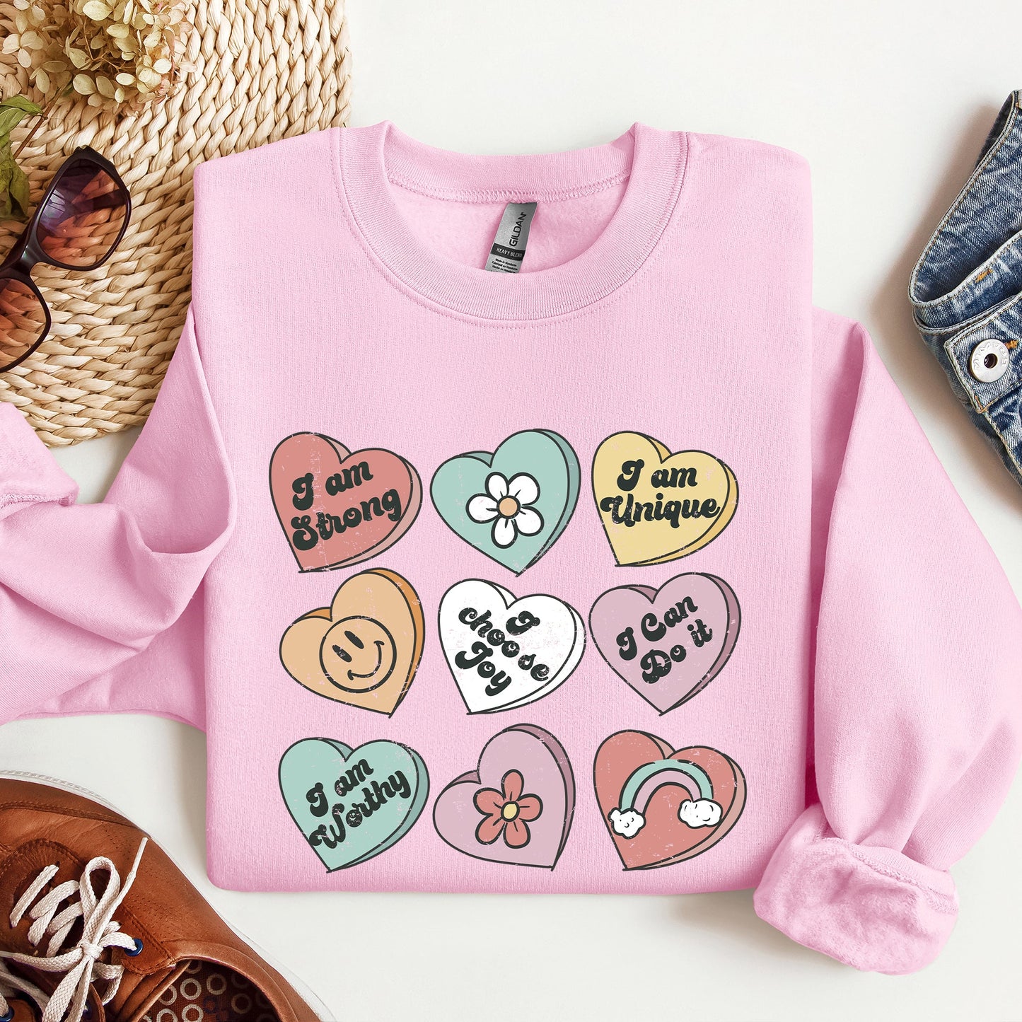Valentine's Sweet Hearts, Candy, Sweatshirt, Valentine's Day