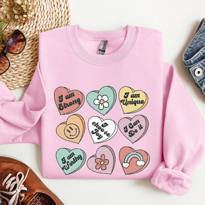 Valentine's Sweet Hearts, Candy, Sweatshirt, Valentine's Day