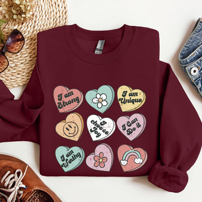 Valentine's Sweet Hearts, Candy, Sweatshirt, Valentine's Day