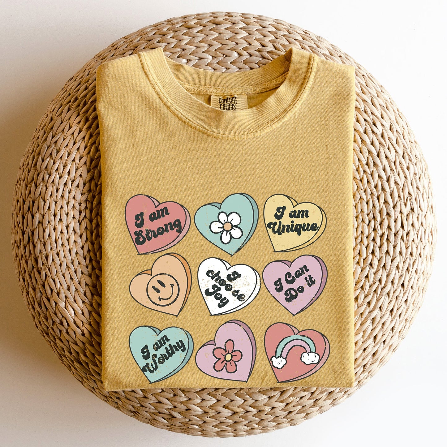 Valentine's Sweet Hearts, Candy, Comfort Colors Tshirt, Valentine's Day