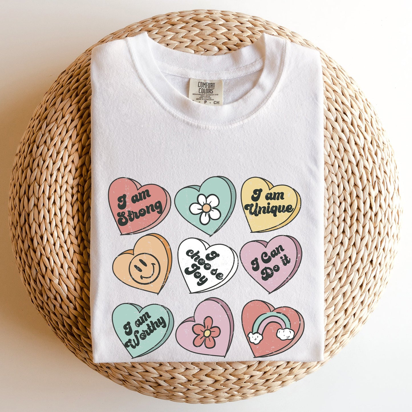 Valentine's Sweet Hearts, Candy, Comfort Colors Tshirt, Valentine's Day