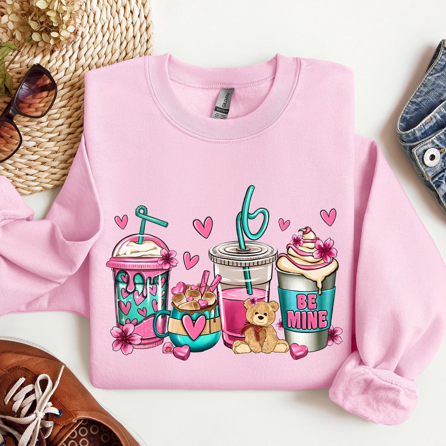 Valentine's Coffee Lover, Pink, Sweatshirt, Valentine's Day