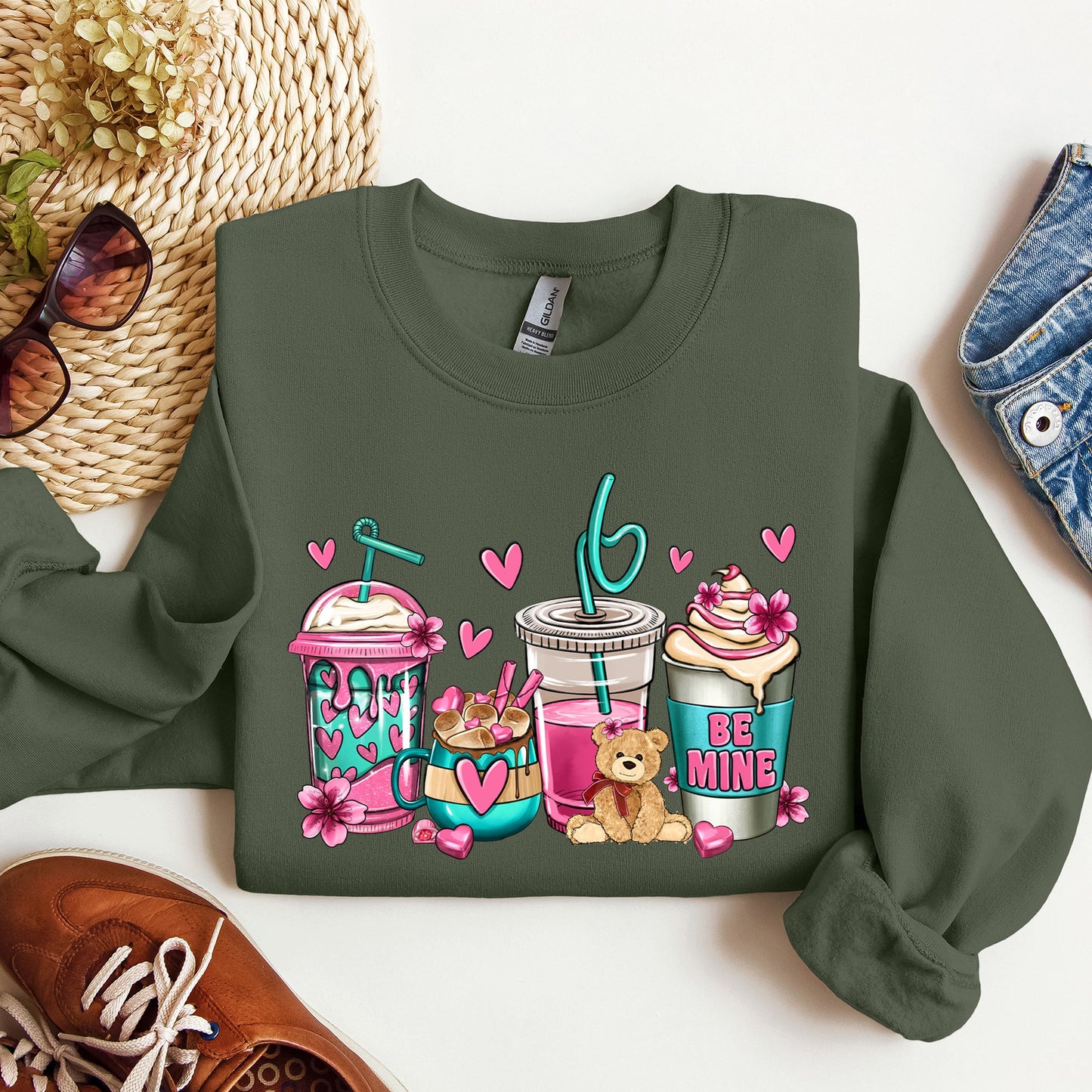 Valentine's Coffee Lover, Pink, Sweatshirt, Valentine's Day