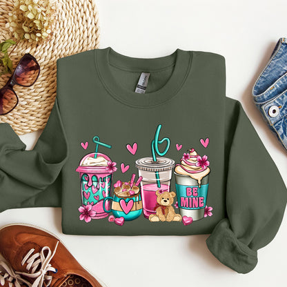 Valentine's Coffee Lover, Pink, Sweatshirt, Valentine's Day