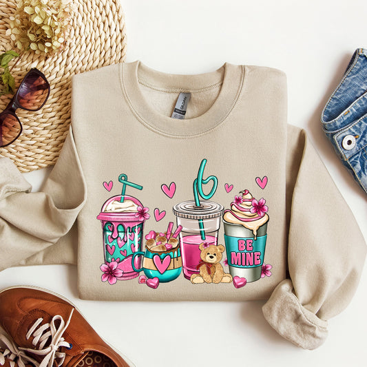 Valentine's Coffee Lover, Pink, Sweatshirt, Valentine's Day